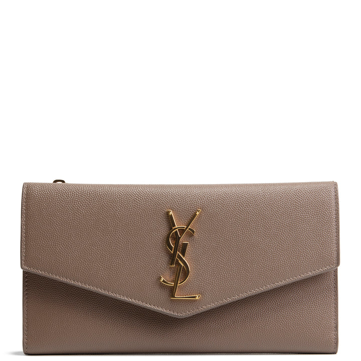 SAINT LAURENT Large Uptown Wallet - Brown