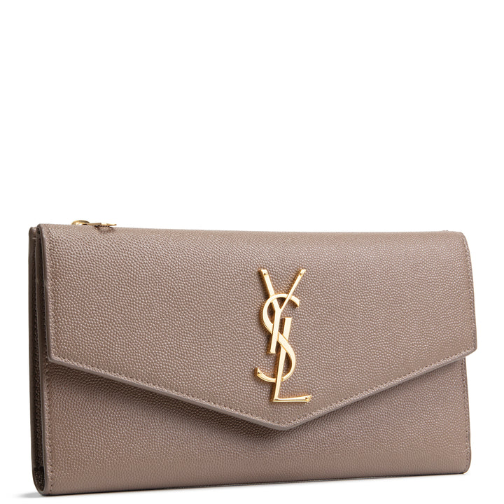 SAINT LAURENT Large Uptown Wallet - Brown
