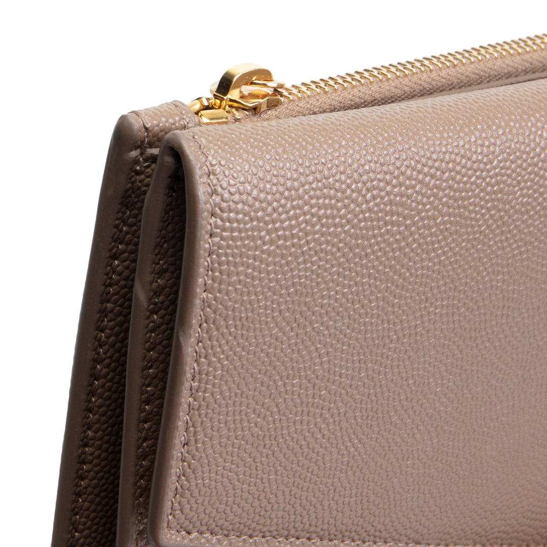 SAINT LAURENT Large Uptown Wallet - Brown