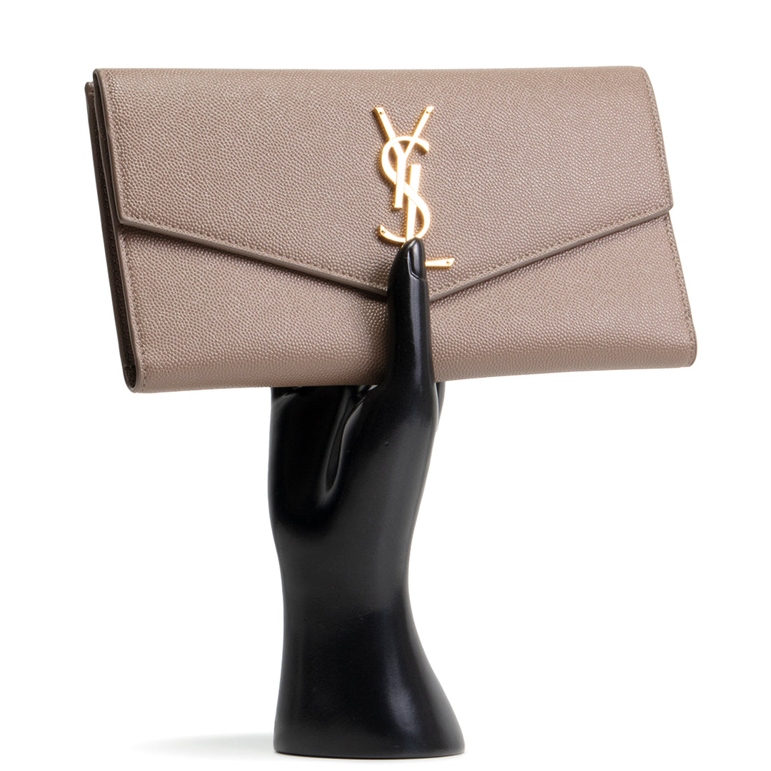 SAINT LAURENT Large Uptown Wallet - Brown