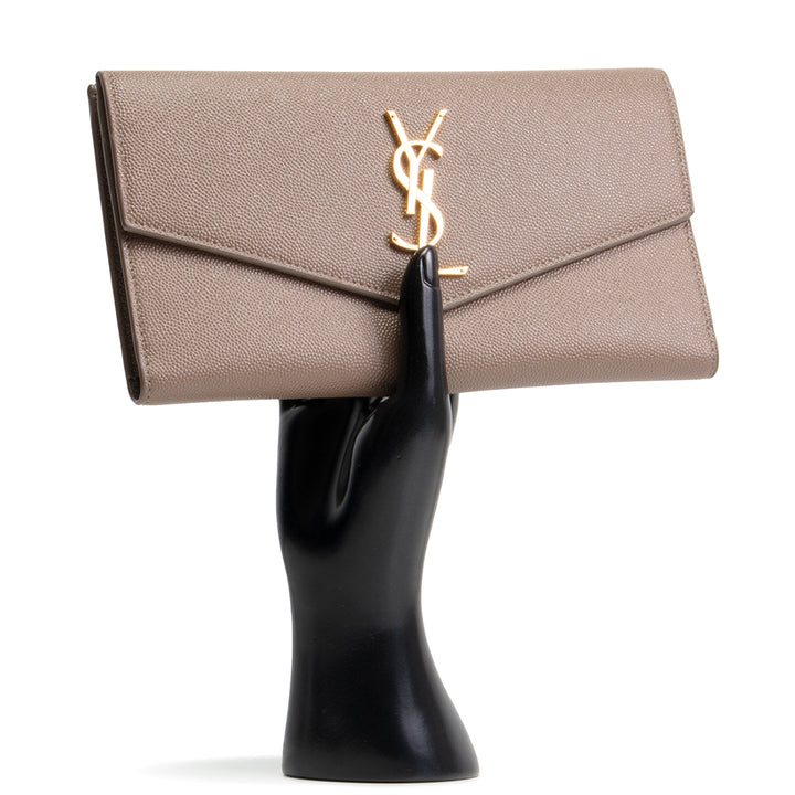 SAINT LAURENT Large Uptown Wallet - Brown