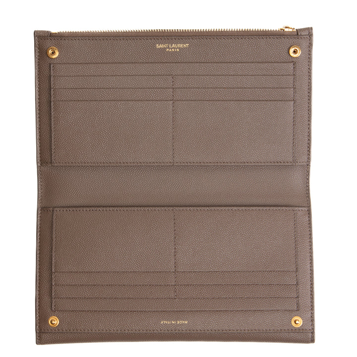SAINT LAURENT Large Uptown Wallet - Brown