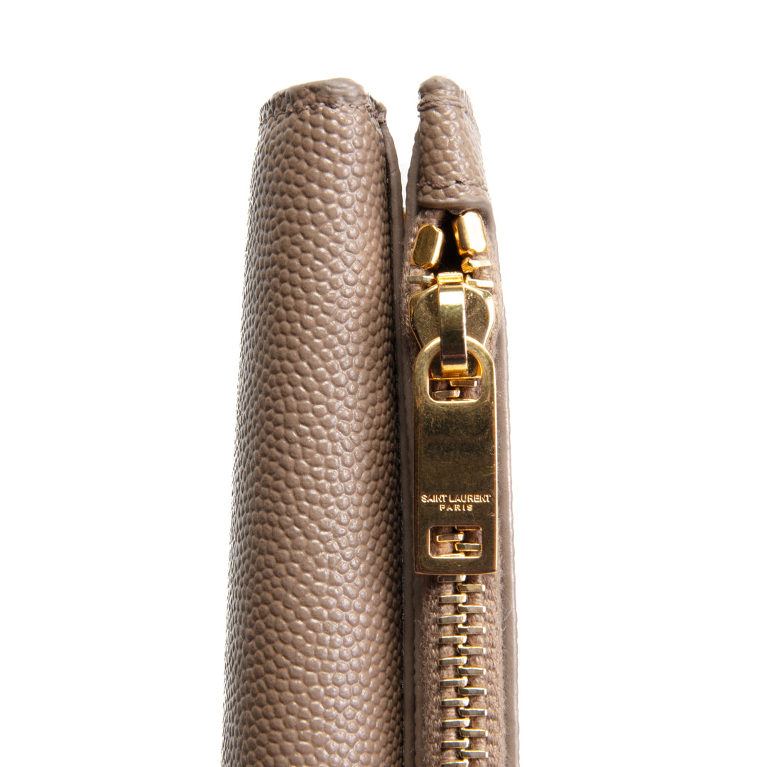 SAINT LAURENT Large Uptown Wallet - Brown
