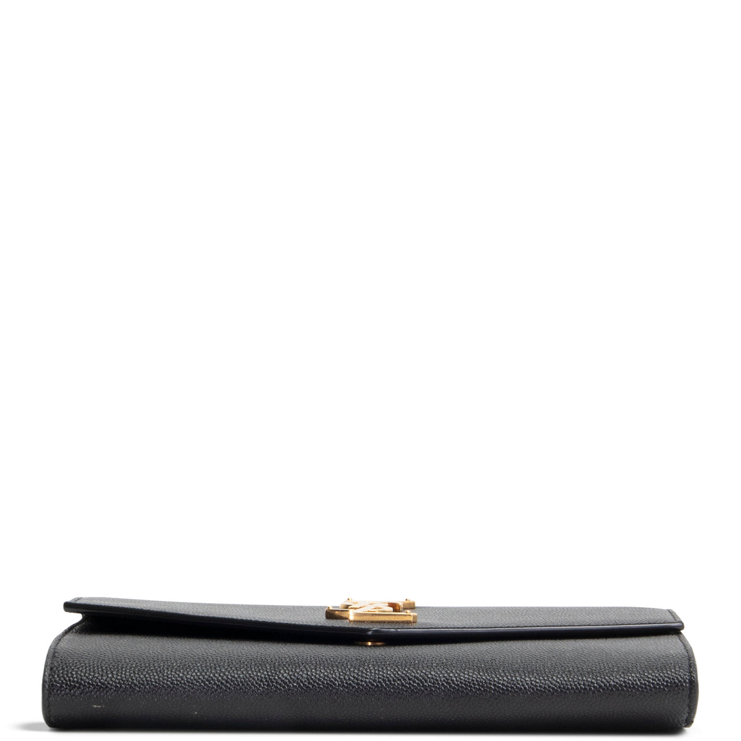 SAINT LAURENT Grain de Poudre Uptown Chain Wallet w/ Insert