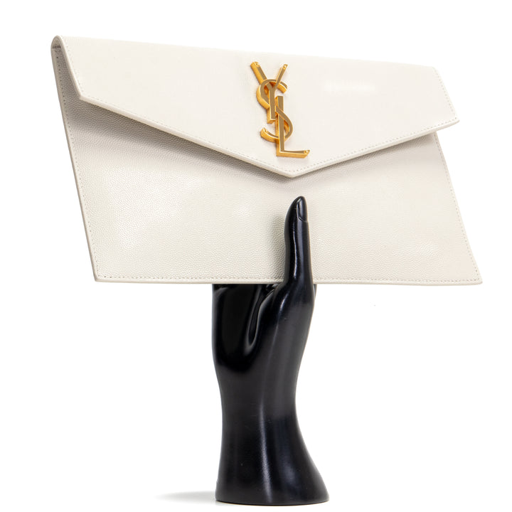 SAINT LAURENT Uptown Clutch - Cream