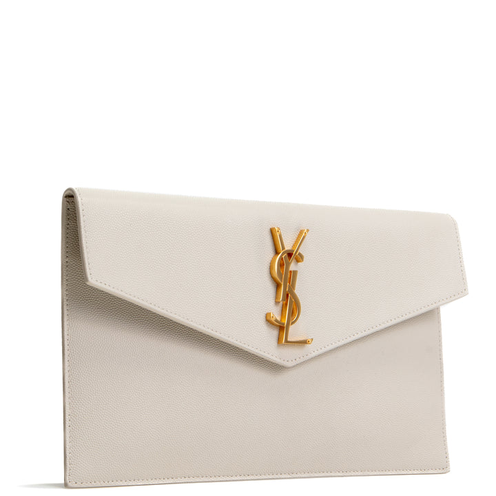 SAINT LAURENT Uptown Clutch - Cream