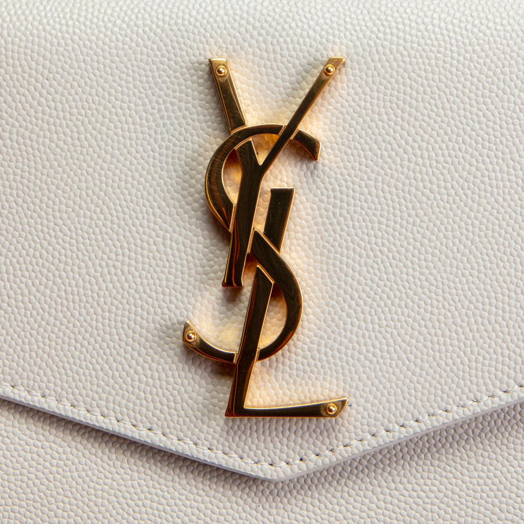 SAINT LAURENT Uptown Clutch - Cream