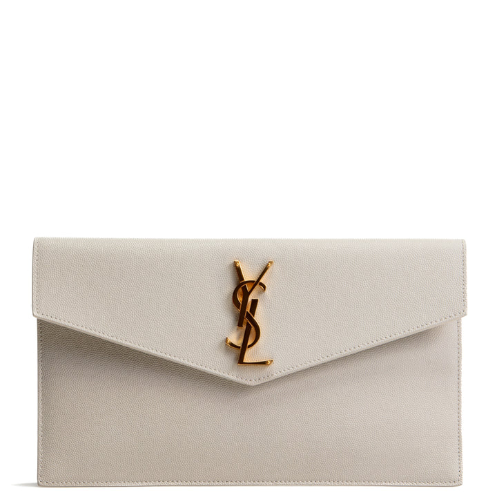 SAINT LAURENT Uptown Clutch - Cream