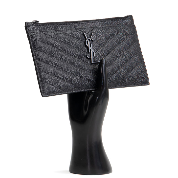 SAINT LAURENT Bill Card Holder Wallet - Black