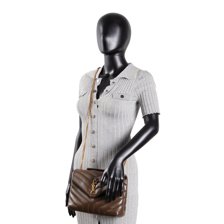 SAINT LAURENT Leather LouLou Shoulder Bag Small