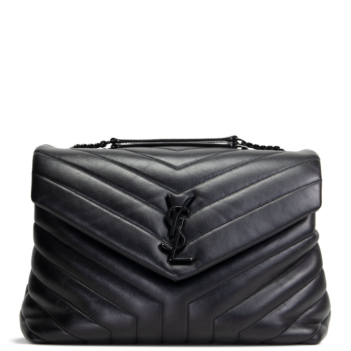 SAINT LAURENT Medium LouLou Shoulder Bag - Black