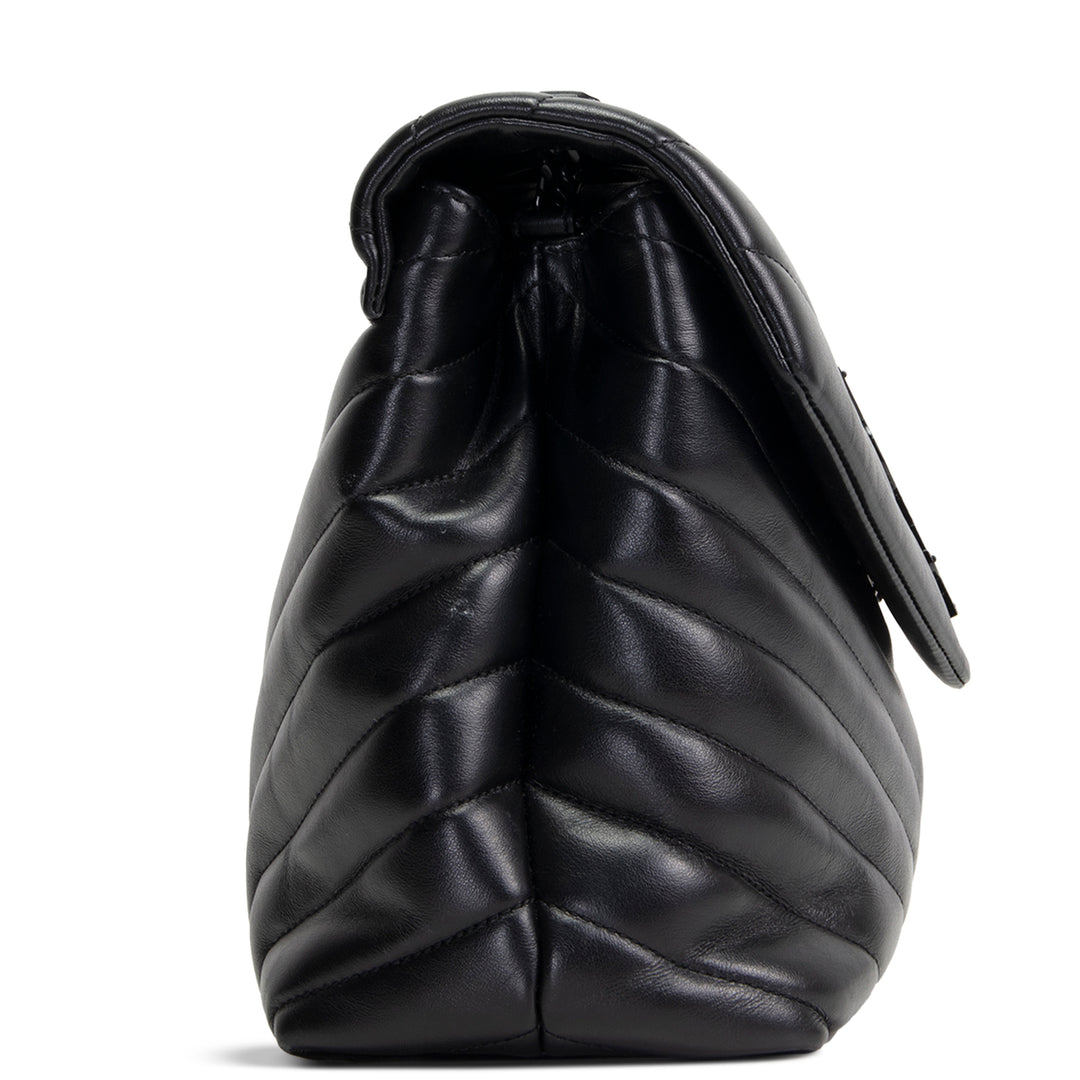 SAINT LAURENT Medium LouLou Shoulder Bag - Black