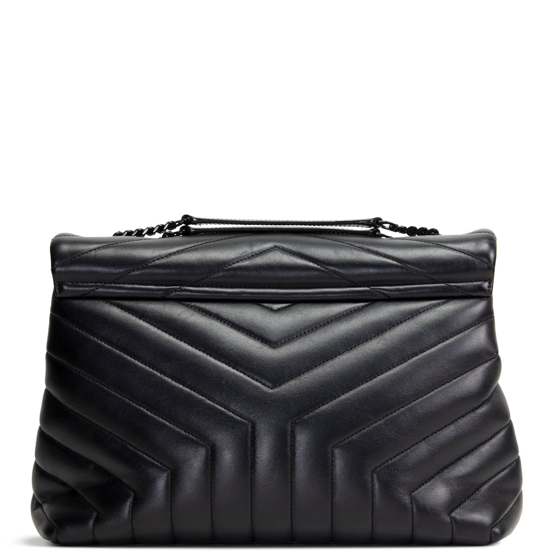 SAINT LAURENT Medium LouLou Shoulder Bag - Black