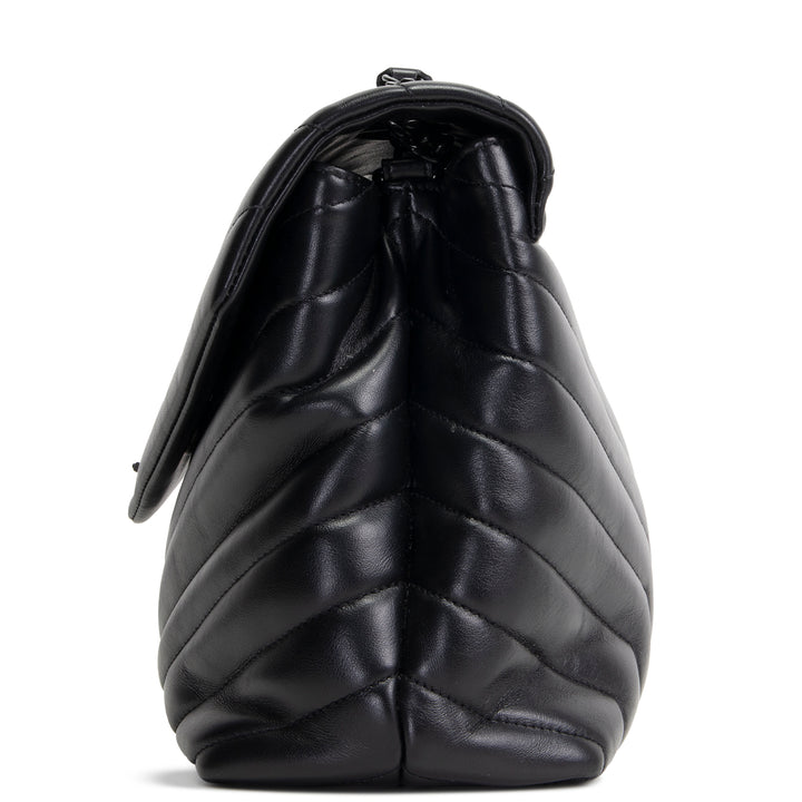 SAINT LAURENT Medium LouLou Shoulder Bag - Black