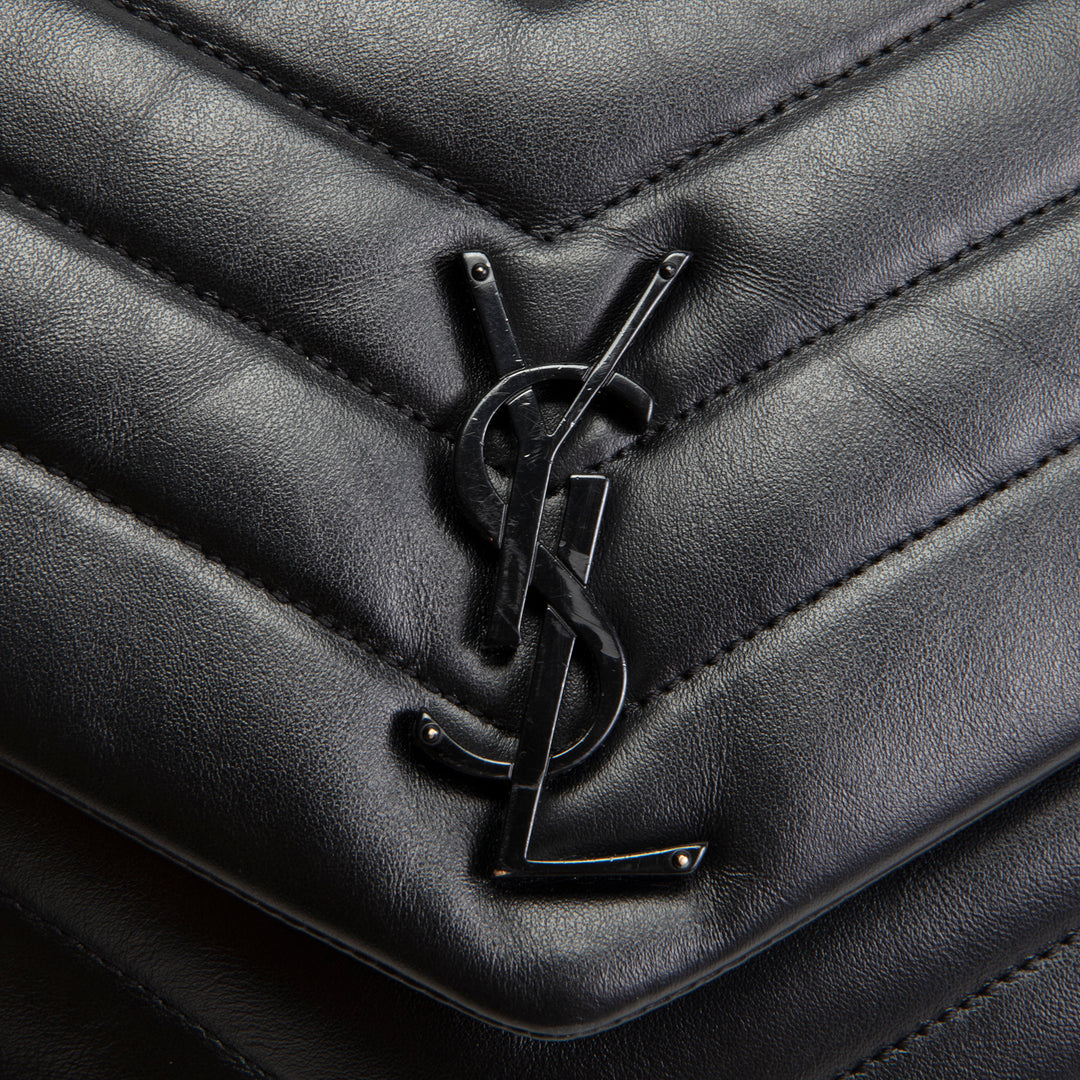 SAINT LAURENT Medium LouLou Shoulder Bag - Black