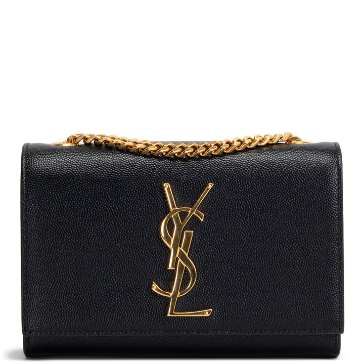SAINT LAURENT Grain de Poudre Small Kate Shoulder Bag - Black