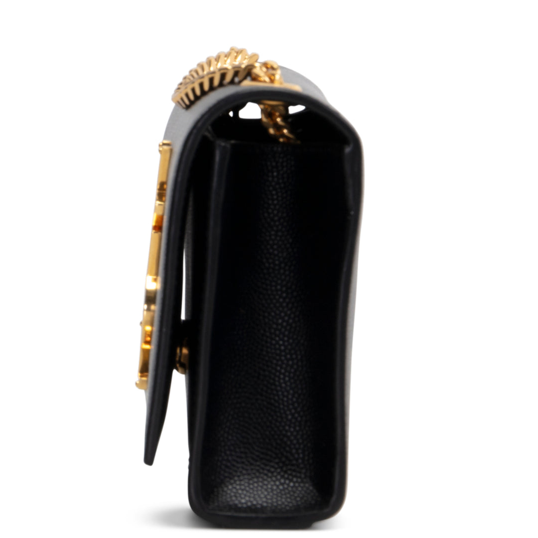 SAINT LAURENT Grain de Poudre Small Kate Shoulder Bag - Black