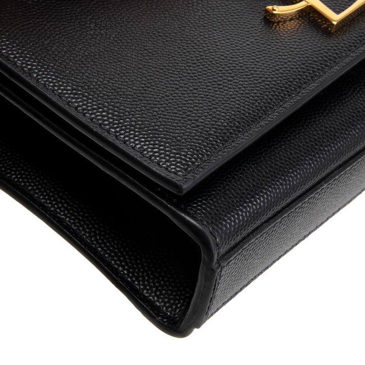 SAINT LAURENT Grain de Poudre Small Kate Shoulder Bag - Black