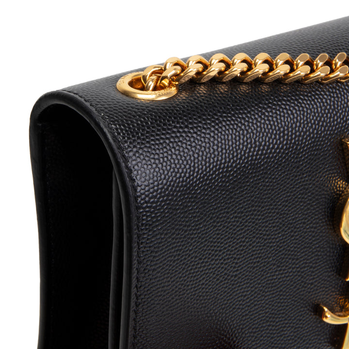 SAINT LAURENT Grain de Poudre Small Kate Shoulder Bag - Black