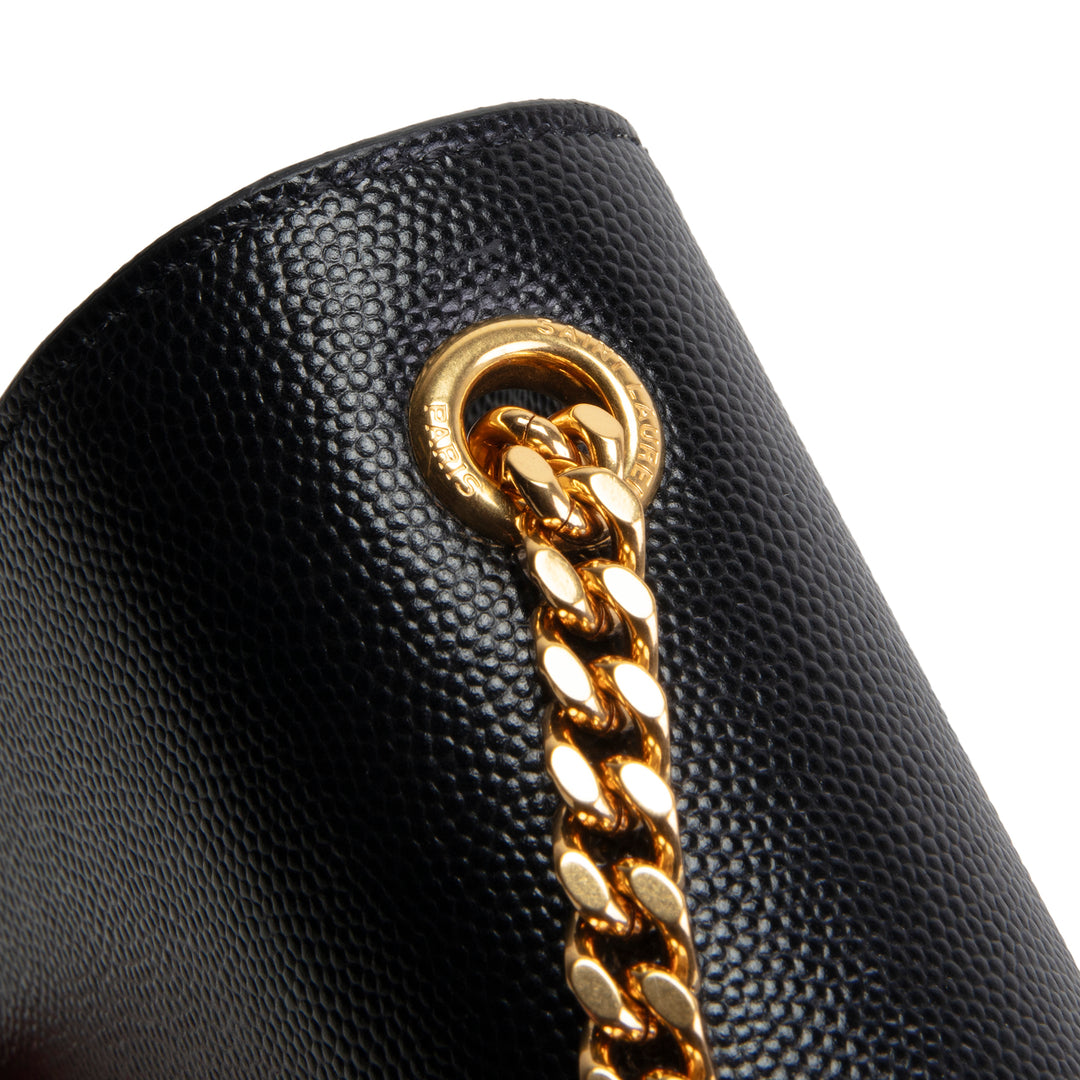 SAINT LAURENT Grain de Poudre Small Kate Shoulder Bag - Black