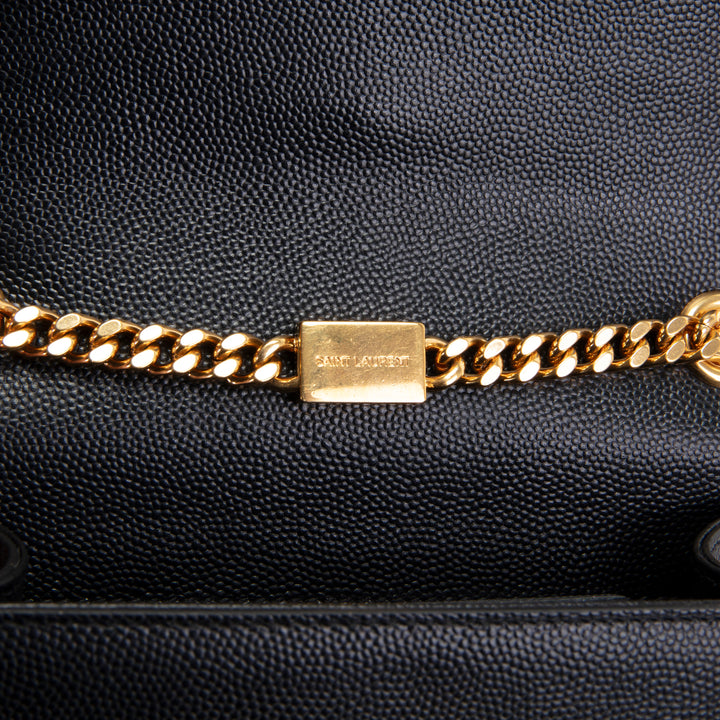 SAINT LAURENT Grain de Poudre Small Kate Shoulder Bag - Black