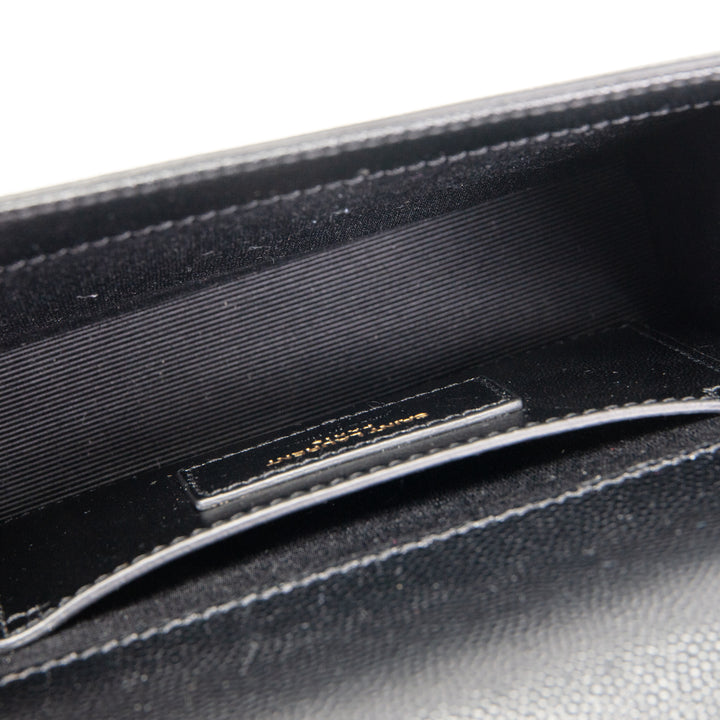 SAINT LAURENT Grain de Poudre Small Kate Shoulder Bag - Black