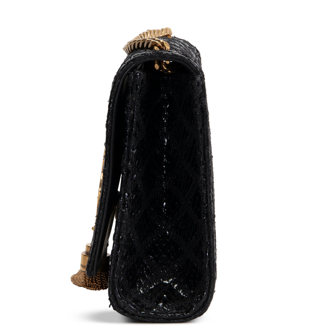 SAINT LAURENT Python Kate Tassel Shoulder Bag - Black