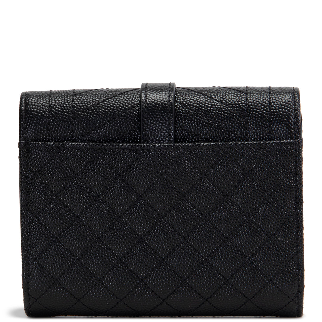 SAINT LAURENT Monogram Envelope Compact Trifold Wallet