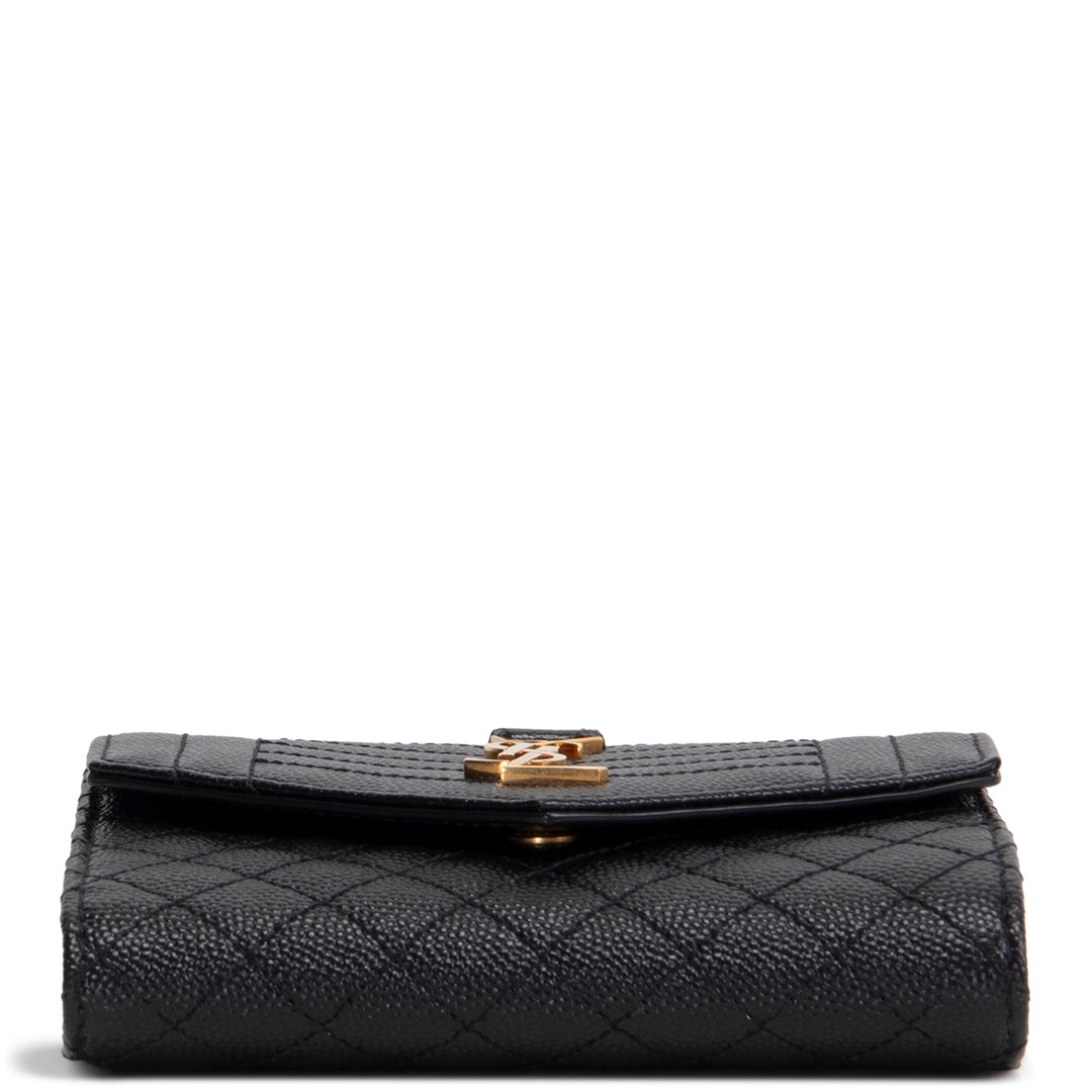 SAINT LAURENT Monogram Envelope Compact Trifold Wallet