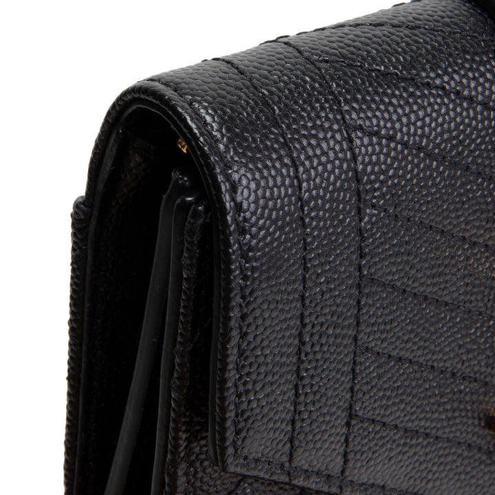 SAINT LAURENT Monogram Envelope Compact Trifold Wallet