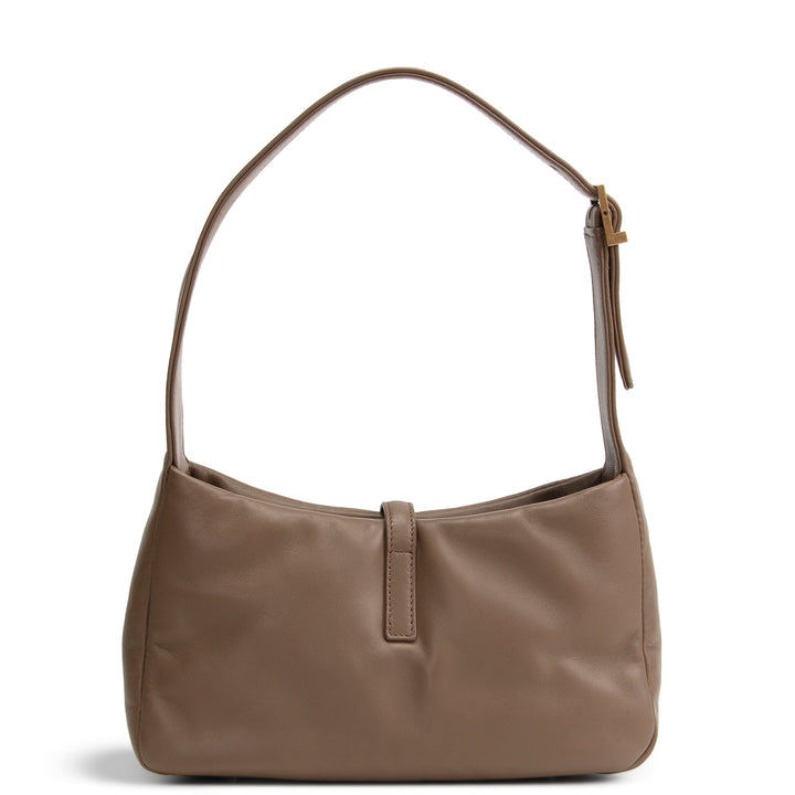 SAINT LAURENT Padded Lambskin Le 5 a 7 Hobo - Dark Peanut (Olive Green)