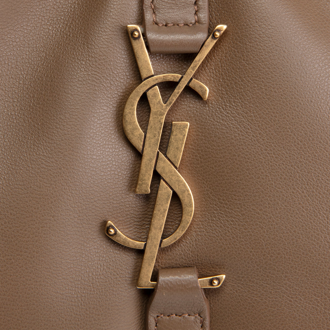 SAINT LAURENT Padded Lambskin Le 5 a 7 Hobo - Dark Peanut (Olive Green)