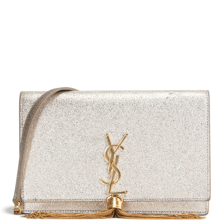 SAINT LAURENT Kate Metallic Leather Shoulder Bag OUTLET FINAL SALE