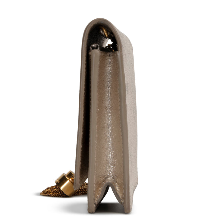 SAINT LAURENT Kate Metallic Leather Shoulder Bag OUTLET FINAL SALE