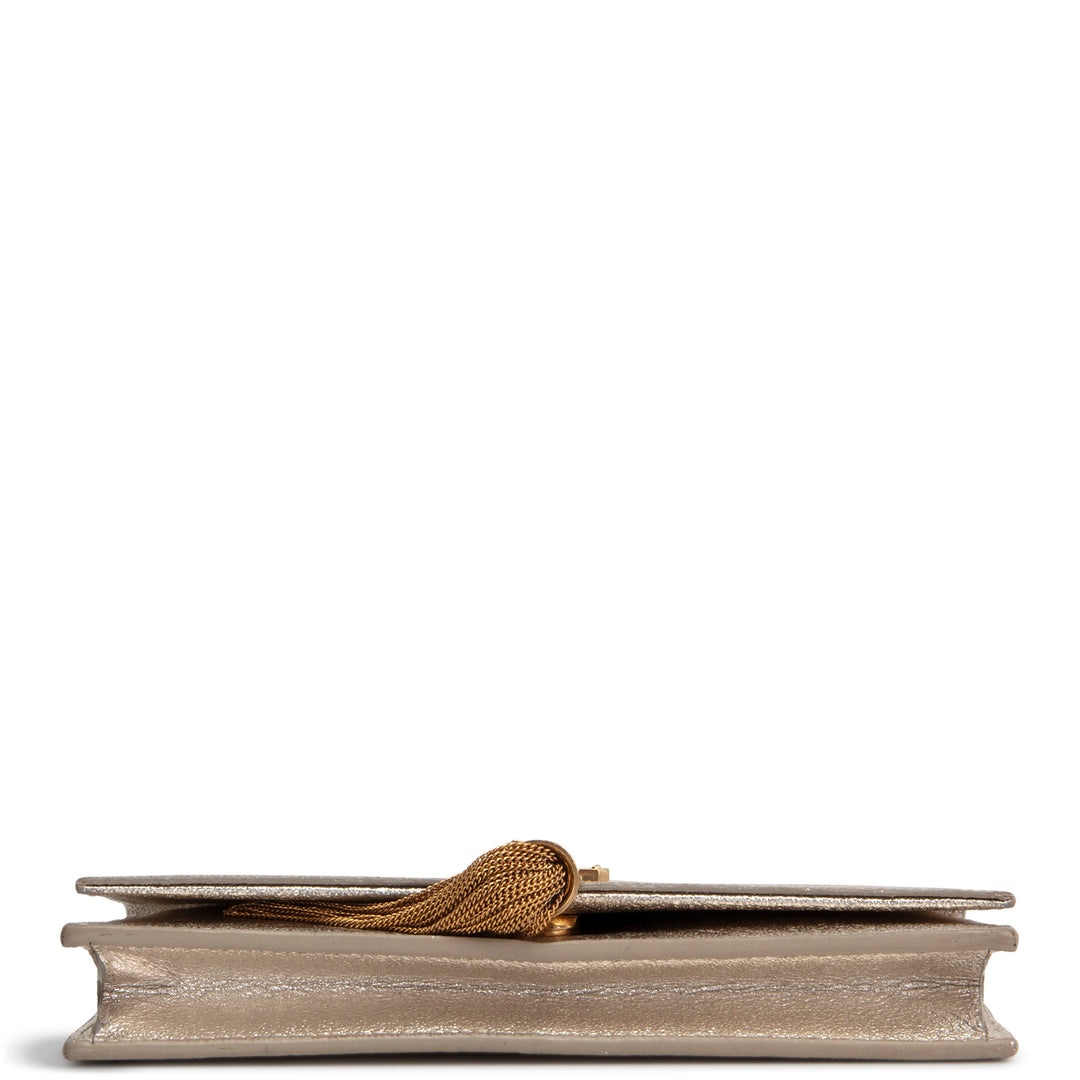 SAINT LAURENT Kate Metallic Leather Shoulder Bag OUTLET FINAL SALE