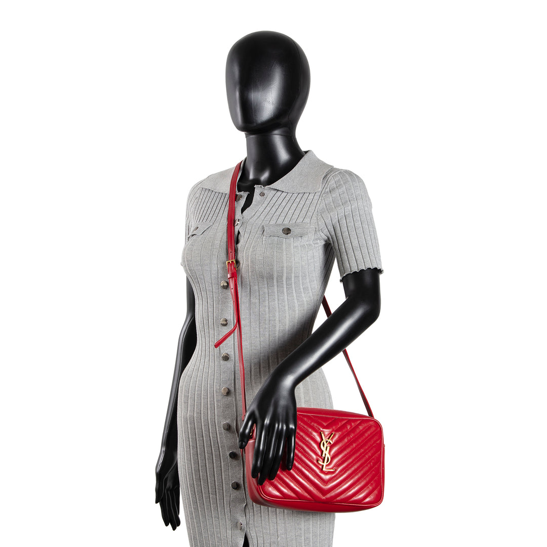 SAINT LAURENT Lou Camera Bag - Red