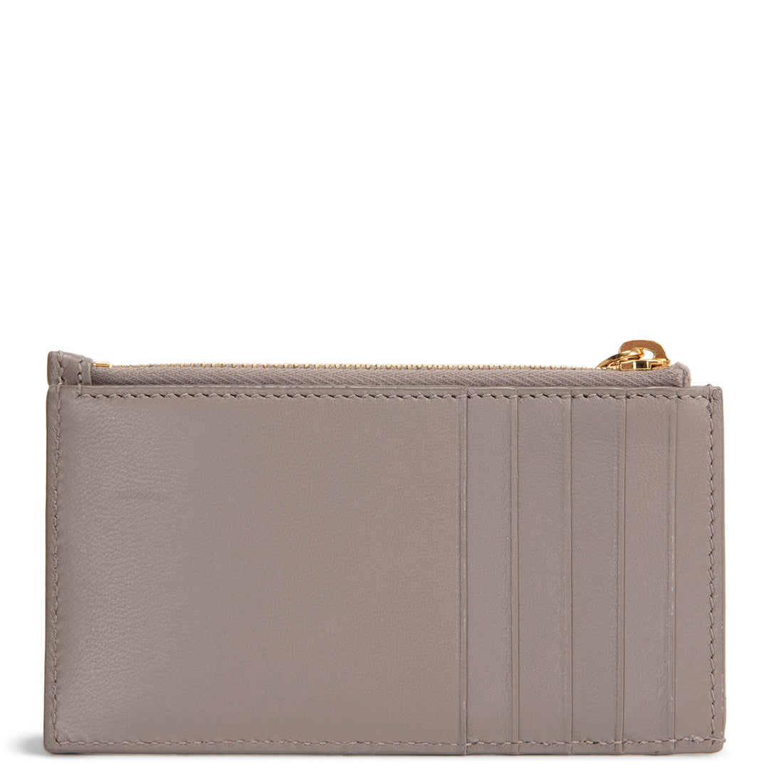 SAINT LAURENT Cassandre Fragment Card Case - Gray
