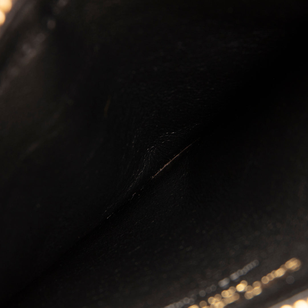 SAINT LAURENT Cassandre Fragment Card Case - Gray