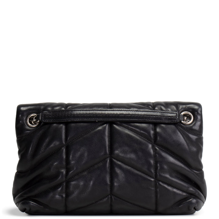 SAINT LAURENT Loulou Puffer Shoulder Bag - Black - OUTLET FINAL SALE