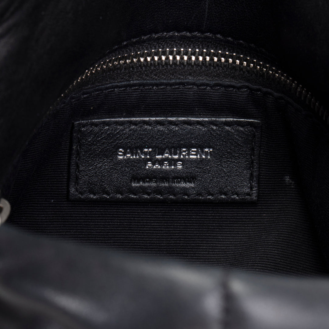 SAINT LAURENT Loulou Puffer Shoulder Bag - Black - OUTLET FINAL SALE