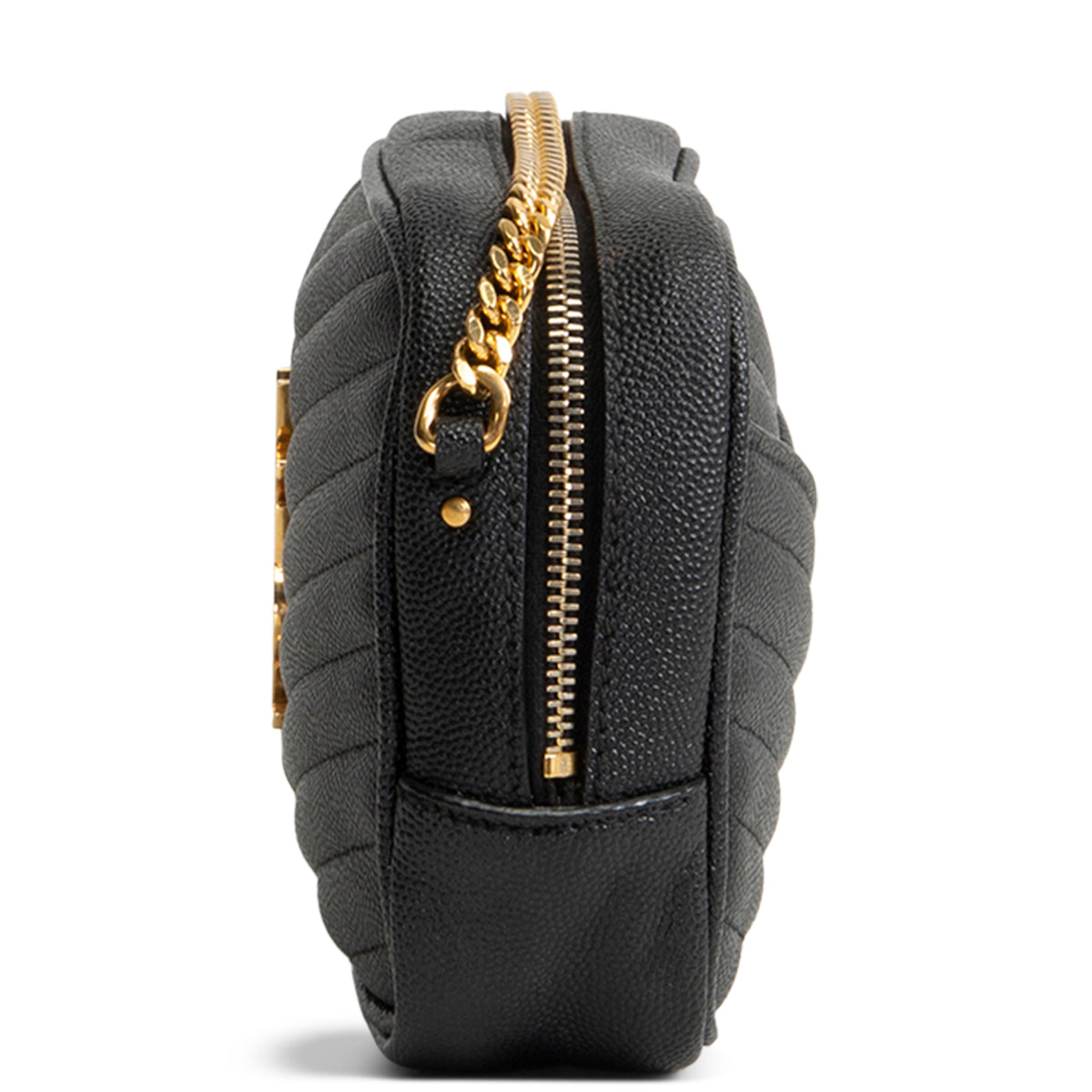 SAINT LAURENT Grain de Poudre Mini Lou Tassel Crossbody - Black