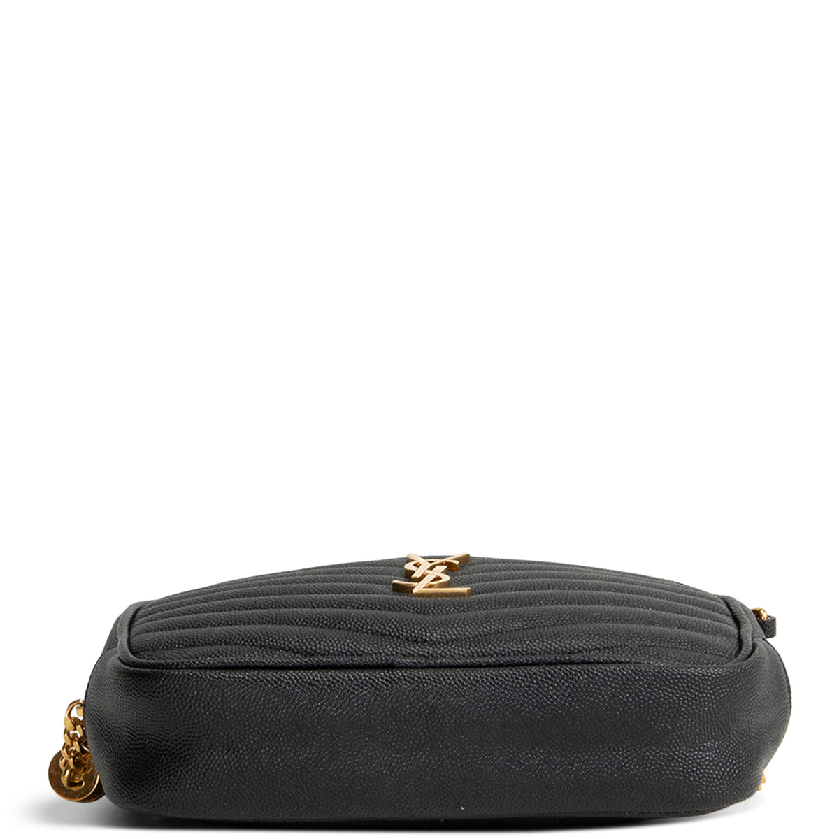 SAINT LAURENT Grain de Poudre Mini Lou Tassel Crossbody - Black