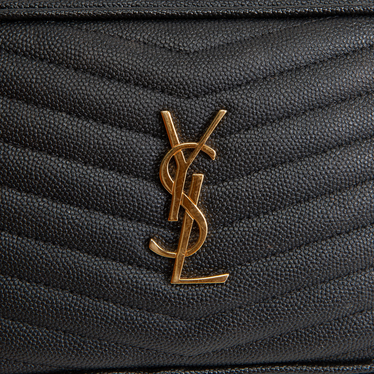 SAINT LAURENT Grain de Poudre Mini Lou Tassel Crossbody - Black