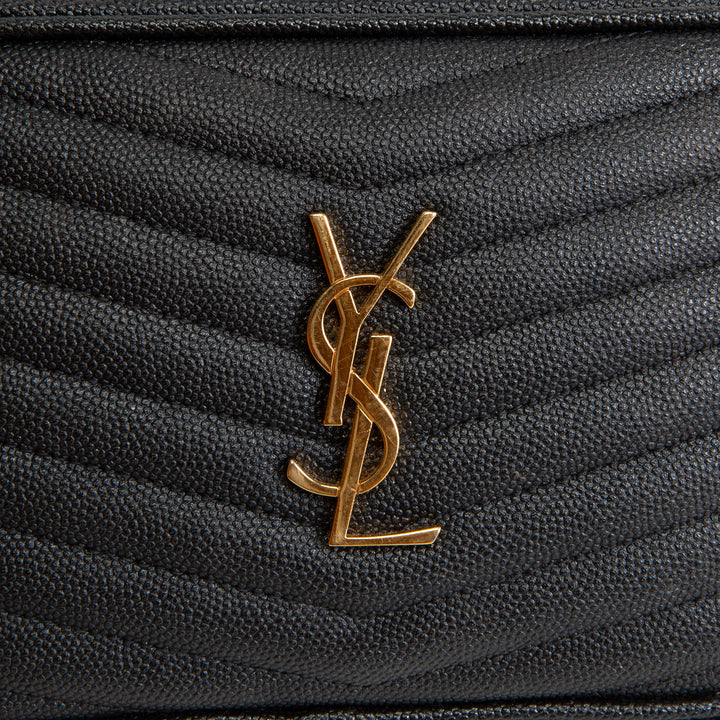 SAINT LAURENT Grain de Poudre Mini Lou Tassel Crossbody - Black
