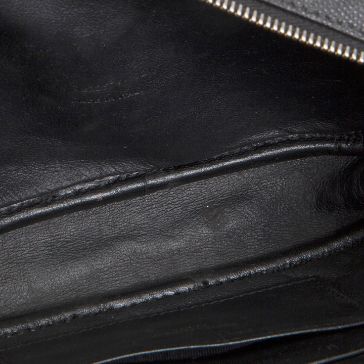 SAINT LAURENT Grain de Poudre Mini Lou Tassel Crossbody - Black