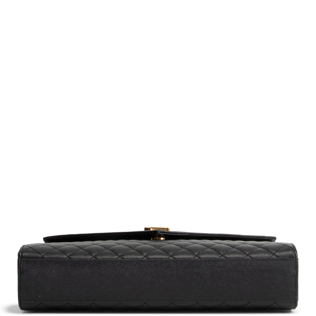 SAINT LAURENT Grain de Poudre Triquilt Large Envelope Bag