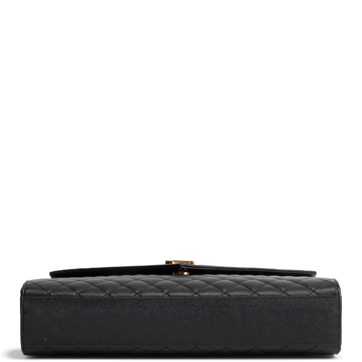 SAINT LAURENT Grain de Poudre Triquilt Large Envelope Bag