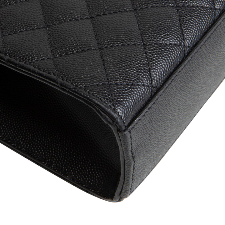 SAINT LAURENT Grain de Poudre Triquilt Large Envelope Bag