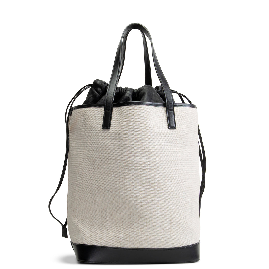SAINT LAURENT Canvas Teddy Tote - Beige