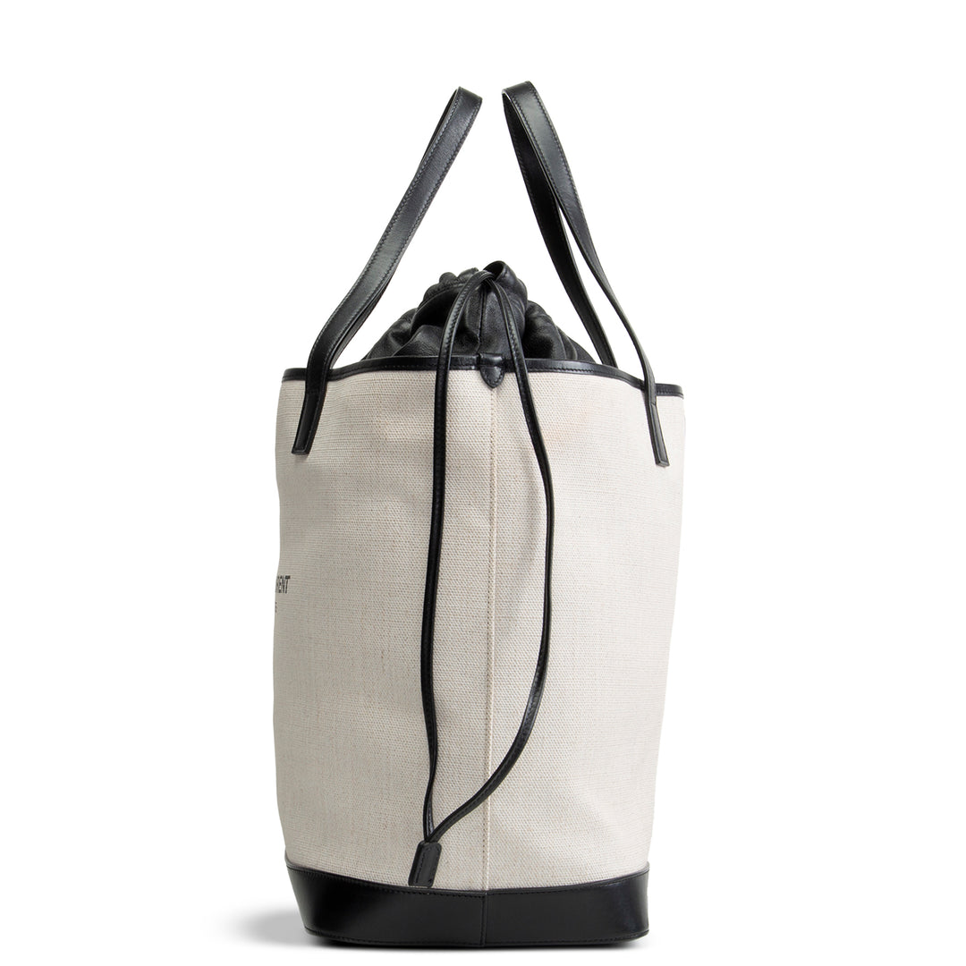 SAINT LAURENT Canvas Teddy Tote - Beige